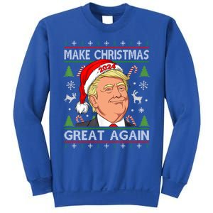 Funny Trump 2024 Make Christmas Great Again Ugly Gift Sweatshirt