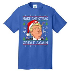 Funny Trump 2024 Make Christmas Great Again Ugly Gift Tall T-Shirt