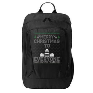 Funny Trump 2024 Merry Christmas To Everyone Ugly Funny City Backpack