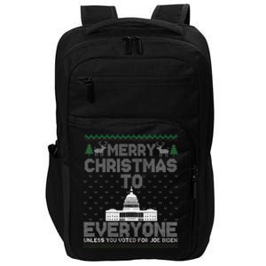 Funny Trump 2024 Merry Christmas To Everyone Ugly Funny Impact Tech Backpack