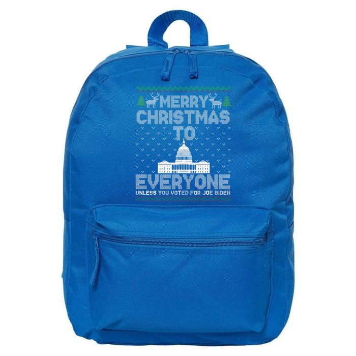 Funny Trump 2024 Merry Christmas To Everyone Ugly Funny 16 in Basic Backpack