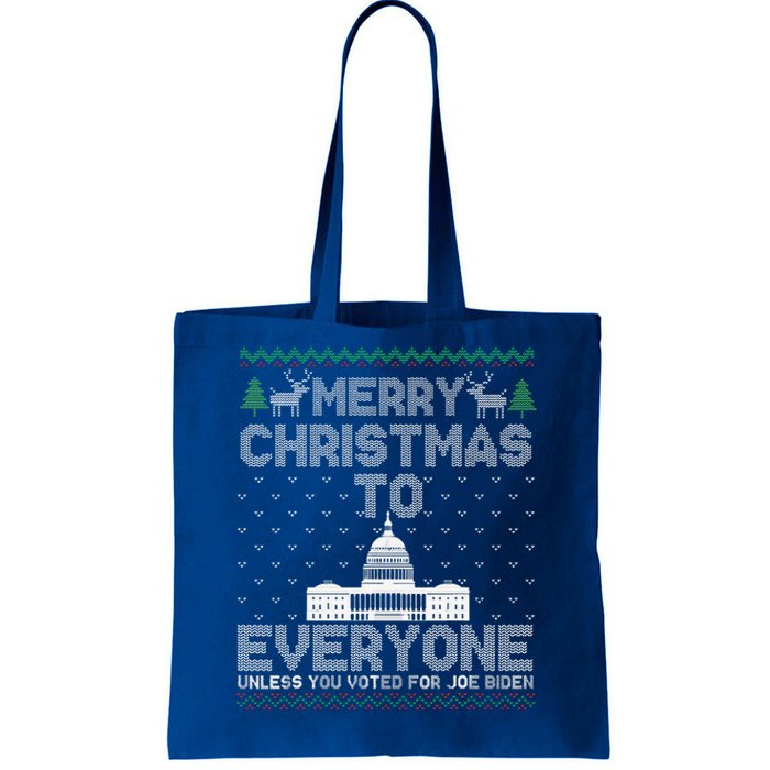 Funny Trump 2024 Merry Christmas To Everyone Ugly Funny Tote Bag