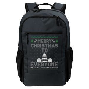 Funny Trump 2024 Merry Christmas To Everyone Ugly Funny Daily Commute Backpack