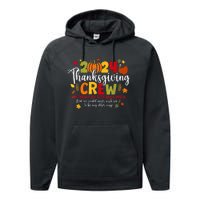 Family Thanksgiving 2024 Thanksgiving Crew Turkey Matching Performance Fleece Hoodie