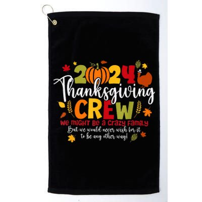 Family Thanksgiving 2024 Thanksgiving Crew Turkey Matching Platinum Collection Golf Towel