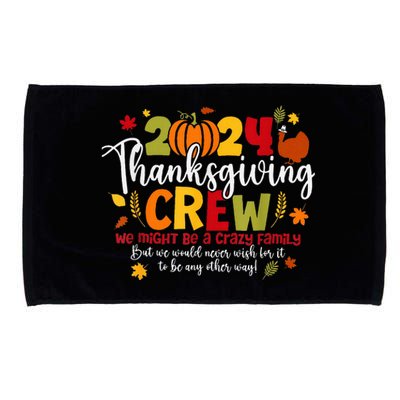 Family Thanksgiving 2024 Thanksgiving Crew Turkey Matching Microfiber Hand Towel