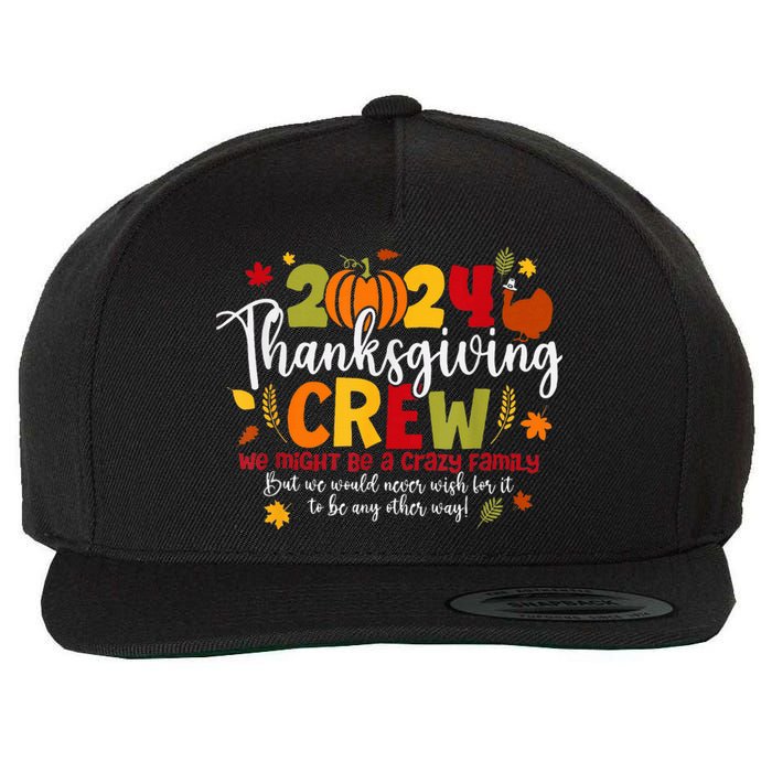 Family Thanksgiving 2024 Thanksgiving Crew Turkey Matching Wool Snapback Cap