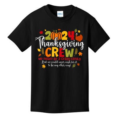 Family Thanksgiving 2024 Thanksgiving Crew Turkey Matching Kids T-Shirt