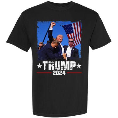 Fight Trump 2024 Election American Flag Donald Trump 2024 Garment-Dyed Heavyweight T-Shirt