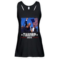 Fight Trump 2024 Election American Flag Donald Trump 2024 Ladies Essential Flowy Tank