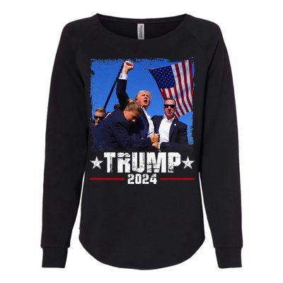 Fight Trump 2024 Election American Flag Donald Trump 2024 Womens California Wash Sweatshirt