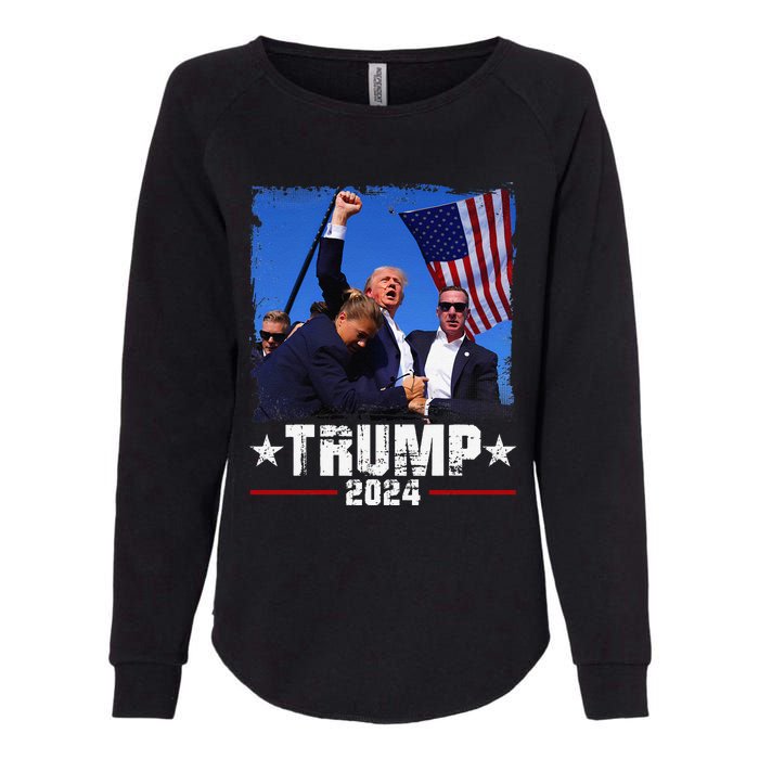 Fight Trump 2024 Election American Flag Donald Trump 2024 Womens California Wash Sweatshirt