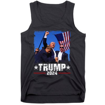 Fight Trump 2024 Election American Flag Donald Trump 2024 Tank Top