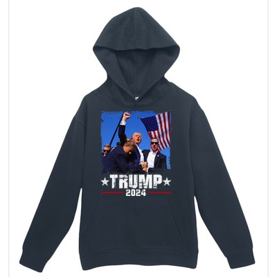 Fight Trump 2024 Election American Flag Donald Trump 2024 Urban Pullover Hoodie