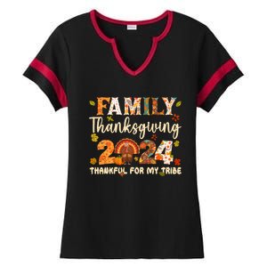 Family Thanksgiving 2024 Thanksgiving Crew Matching Group Ladies Halftime Notch Neck Tee