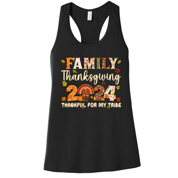 Family Thanksgiving 2024 Thanksgiving Crew Matching Group Women's Racerback Tank