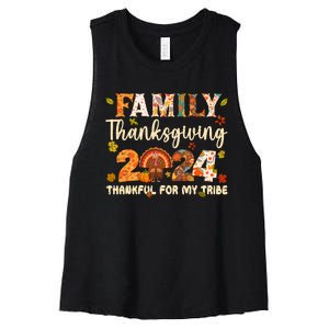 Family Thanksgiving 2024 Thanksgiving Crew Matching Group Women's Racerback Cropped Tank