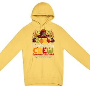 Family Thanksgiving 2024 Thanksgiving Crew Turkey Matching Premium Pullover Hoodie