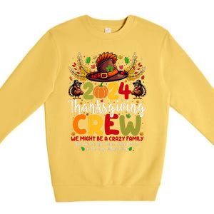 Family Thanksgiving 2024 Thanksgiving Crew Turkey Matching Premium Crewneck Sweatshirt