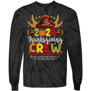 Family Thanksgiving 2024 Thanksgiving Crew Turkey Matching Tie-Dye Long Sleeve Shirt