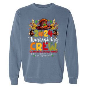 Family Thanksgiving 2024 Thanksgiving Crew Turkey Matching Garment-Dyed Sweatshirt