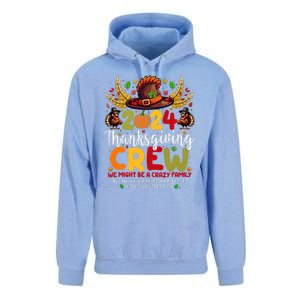 Family Thanksgiving 2024 Thanksgiving Crew Turkey Matching Unisex Surf Hoodie