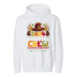 Family Thanksgiving 2024 Thanksgiving Crew Turkey Matching Garment-Dyed Fleece Hoodie