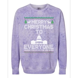 Funny Trump 2024 Merry Christmas To Everyone Ugly Cool Gift Colorblast Crewneck Sweatshirt