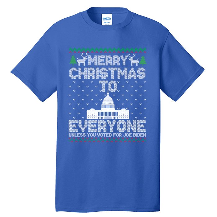 Funny Trump 2024 Merry Christmas To Everyone Ugly Cool Gift Tall T-Shirt