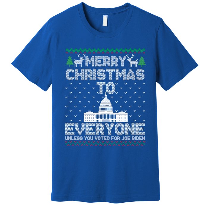 Funny Trump 2024 Merry Christmas To Everyone Ugly Cool Gift Premium T-Shirt