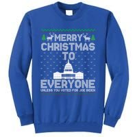 Funny Trump 2024 Merry Christmas To Everyone Ugly Cool Gift Tall Sweatshirt