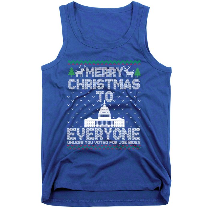 Funny Trump 2024 Merry Christmas To Everyone Ugly Cool Gift Tank Top