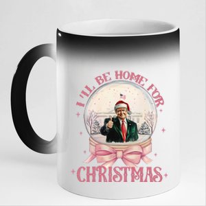 Funny Trump 2024 ILl Be Home Christmas Santa Xmas Pajamas 11oz Black Color Changing Mug