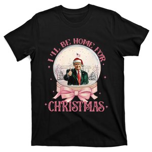 Funny Trump 2024 ILl Be Home Christmas Santa Xmas Pajamas T-Shirt