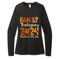 Family Thanksgiving 2024 Crew Dabbing Turkey Group Matching Womens CVC Long Sleeve Shirt