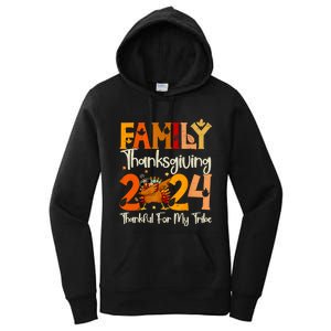 Family Thanksgiving 2024 Crew Dabbing Turkey Group Matching Women's Pullover Hoodie