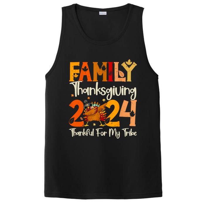 Family Thanksgiving 2024 Crew Dabbing Turkey Group Matching PosiCharge Competitor Tank