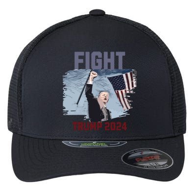 Fight Trump 2024 Trump Fight Flexfit Unipanel Trucker Cap