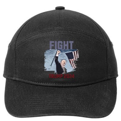 Fight Trump 2024 Trump Fight 7-Panel Snapback Hat