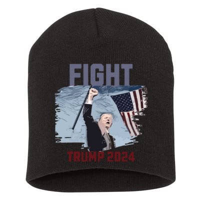 Fight Trump 2024 Trump Fight Short Acrylic Beanie