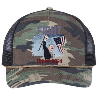 Fight Trump 2024 Trump Fight Retro Rope Trucker Hat Cap