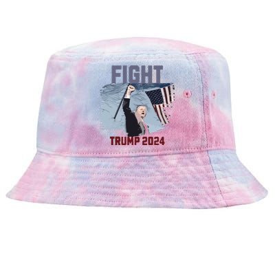 Fight Trump 2024 Trump Fight Tie-Dyed Bucket Hat