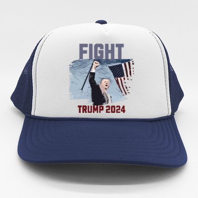 Fight Trump 2024 Trump Fight Trucker Hat