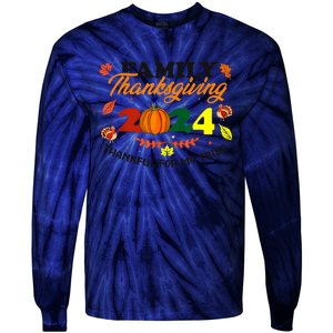 Family Thanksgiving 2024 Thankful For My Tribe Group Autumn Tie-Dye Long Sleeve Shirt