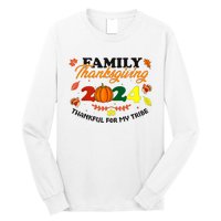 Family Thanksgiving 2024 Thankful For My Tribe Group Autumn Long Sleeve Shirt