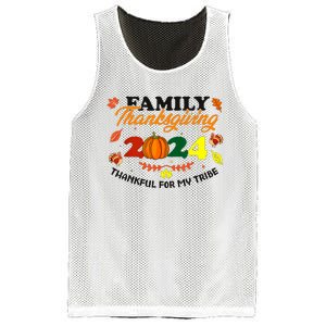 Family Thanksgiving 2024 Thankful For My Tribe Group Autumn Mesh Reversible Basketball Jersey Tank