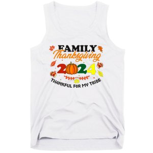 Family Thanksgiving 2024 Thankful For My Tribe Group Autumn Tank Top