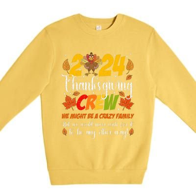 Family Thanksgiving 2024 Thanksgiving Crew Matching Premium Crewneck Sweatshirt