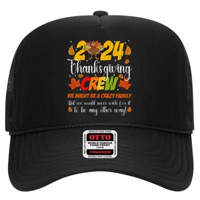 Family Thanksgiving 2024 Thanksgiving Crew Matching High Crown Mesh Back Trucker Hat