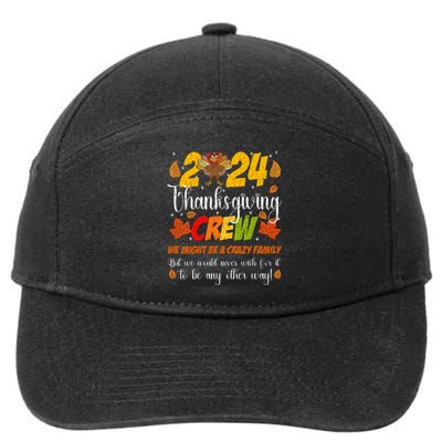 Family Thanksgiving 2024 Thanksgiving Crew Matching 7-Panel Snapback Hat